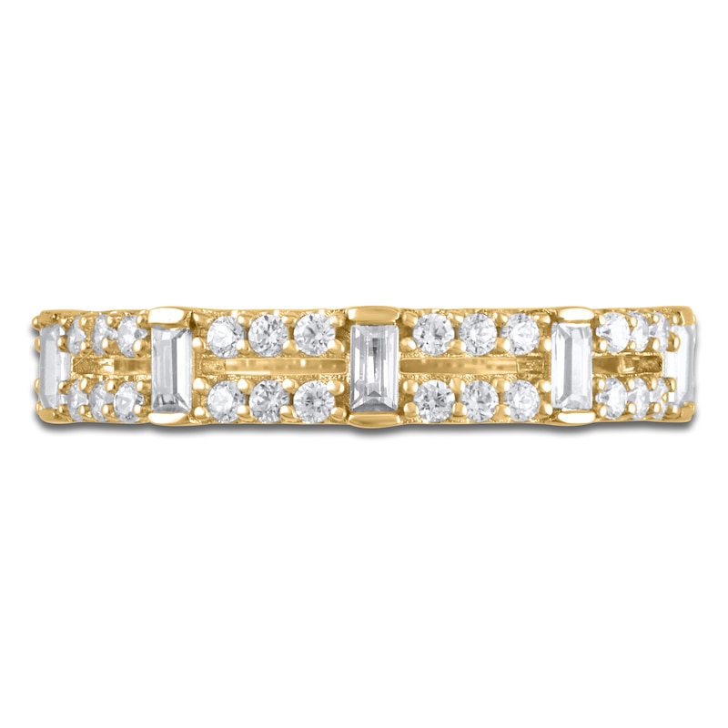 Main Image 3 of Diamond Two-Row Fashion Ring 1/2 ct tw 10K Yellow Gold