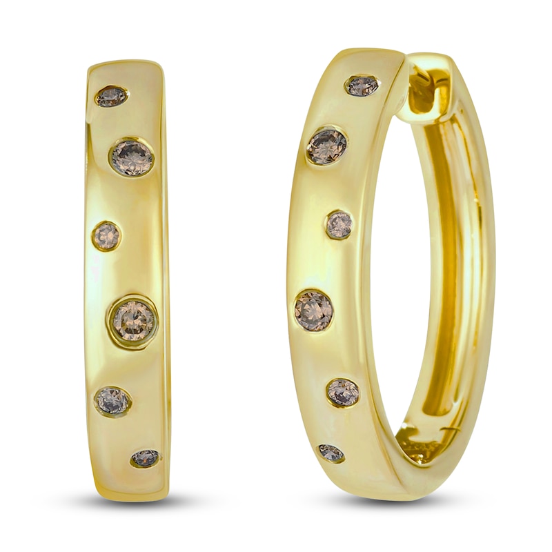 Le Vian Tramonto D'Oro Diamond Hoop Earrings 1/8 ct tw 14K Honey Gold