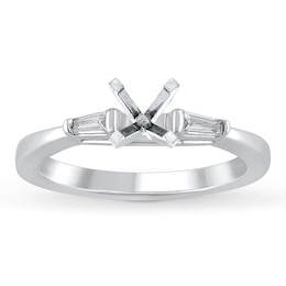 Certified Diamond Engagement Ring Setting 1/6 ct tw 14K White Gold