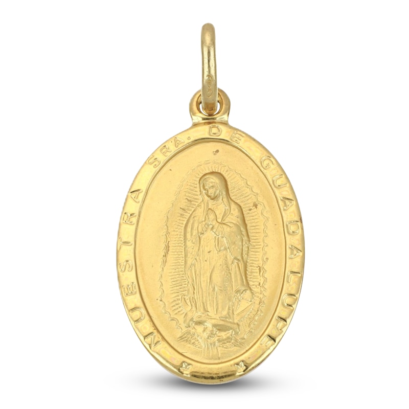 Main Image 1 of Our Lady of Guadalupe Oval Medallion Charm 14K Yellow Gold