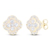 Thumbnail Image 2 of Diamond Clover Stud Earrings 1 ct tw 10K Yellow Gold