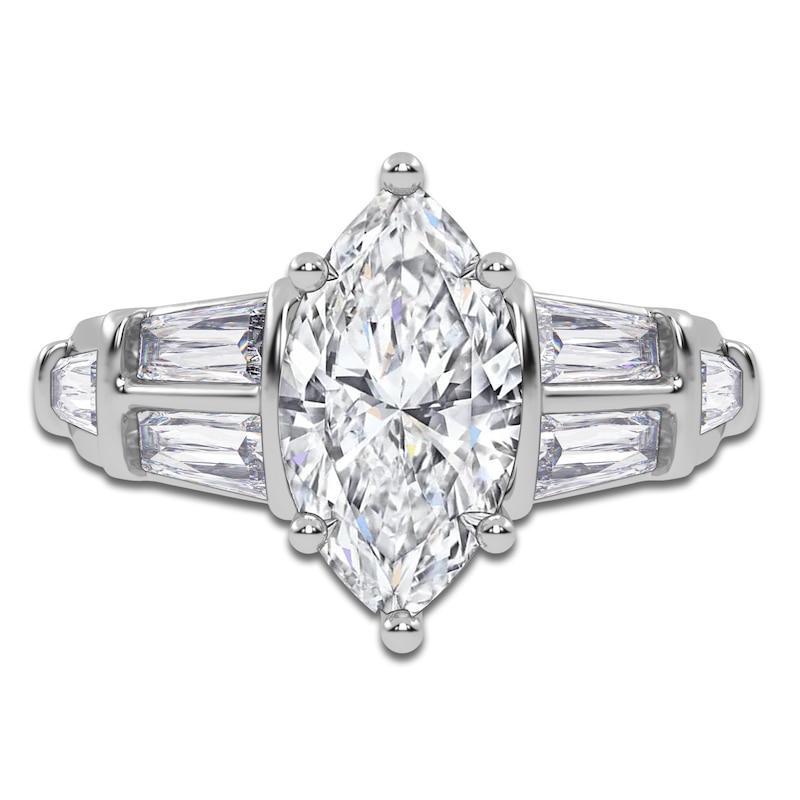 Main Image 3 of Marquise-Cut Created By Jared Studio Lab-Grown Diamond Engagement Ring 3-1/2 ct tw 14K White Gold