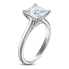Thumbnail Image 2 of Princess-Cut Lab-Grown Diamond Solitaire Plus Engagement Ring 2 ct tw Platinum (VS2/F)