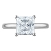 Thumbnail Image 3 of Princess-Cut Lab-Grown Diamond Solitaire Plus Engagement Ring 2 ct tw Platinum (VS2/F)