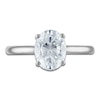 Thumbnail Image 3 of Oval-Cut Lab-Grown Diamond Solitaire Plus Engagement Ring 2 ct tw Platinum (VS2/F)