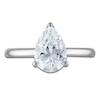 Thumbnail Image 3 of Pear-Shaped Lab-Grown Diamond Solitaire Plus Engagement Ring 1-5/8 ct tw Platinum (VS2/F)