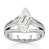 Thumbnail Image 1 of J'Lure Lab-Grown Diamond Leaf Step-Cut Engagement Ring 2-3/8 ct tw 18K White Gold