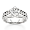 Thumbnail Image 1 of J'Lure Lab-Grown Diamond Hexagon Brilliant-Cut Engagement Ring 2-3/8 ct tw 18K White Gold