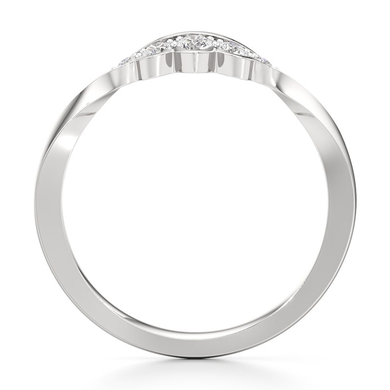 Main Image 2 of J'Lure Lab-Grown Diamond Scalloped Wedding Band 1/6 ct tw 18K White Gold