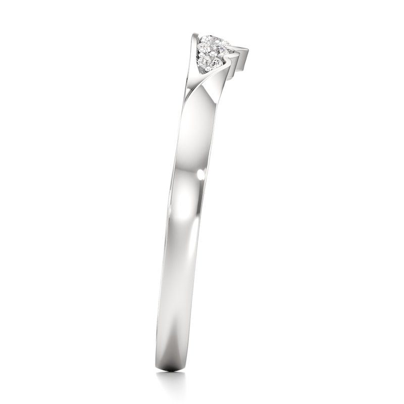 Main Image 3 of J'Lure Lab-Grown Diamond Scalloped Wedding Band 1/6 ct tw 18K White Gold