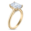 Thumbnail Image 2 of Emerald-Cut Lab-Grown Diamond Solitaire Plus Engagement Ring 2-1/2 ct tw 18K Yellow Gold (VS2/F)