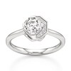 Thumbnail Image 1 of J'Lure Octagon Step-Cut Lab-Grown Diamond Half-Halo Engagement Ring 1 ct tw 18K White Gold