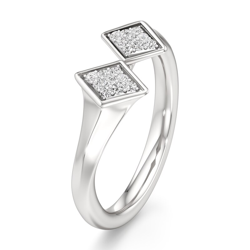 Main Image 4 of J'Lure Lab-Grown Diamond Wedding Band 1/8 ct tw 18K White Gold