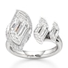 Thumbnail Image 1 of J'Lure Leaf Step-Cut Lab-Grown Diamond Engagement Ring 3-3/4 ct tw 18K White Gold