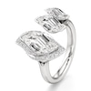 Thumbnail Image 4 of J'Lure Leaf Step-Cut Lab-Grown Diamond Engagement Ring 3-3/4 ct tw 18K White Gold