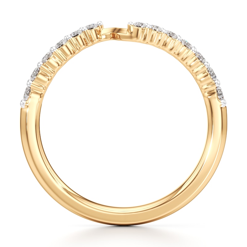 Main Image 2 of J'Lure Lab-Grown Diamond Contour Wedding Band 1/4 ct tw 18K Yellow Gold