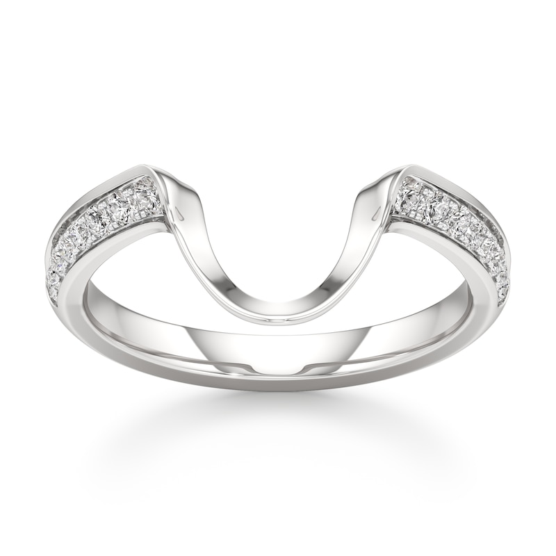 Main Image 1 of J'Lure Lab-Grown Diamond Contour Wedding Band 1/5 ct tw 18K White Gold