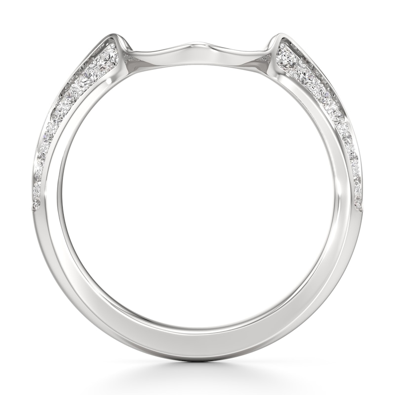 Main Image 2 of J'Lure Lab-Grown Diamond Contour Wedding Band 1/5 ct tw 18K White Gold