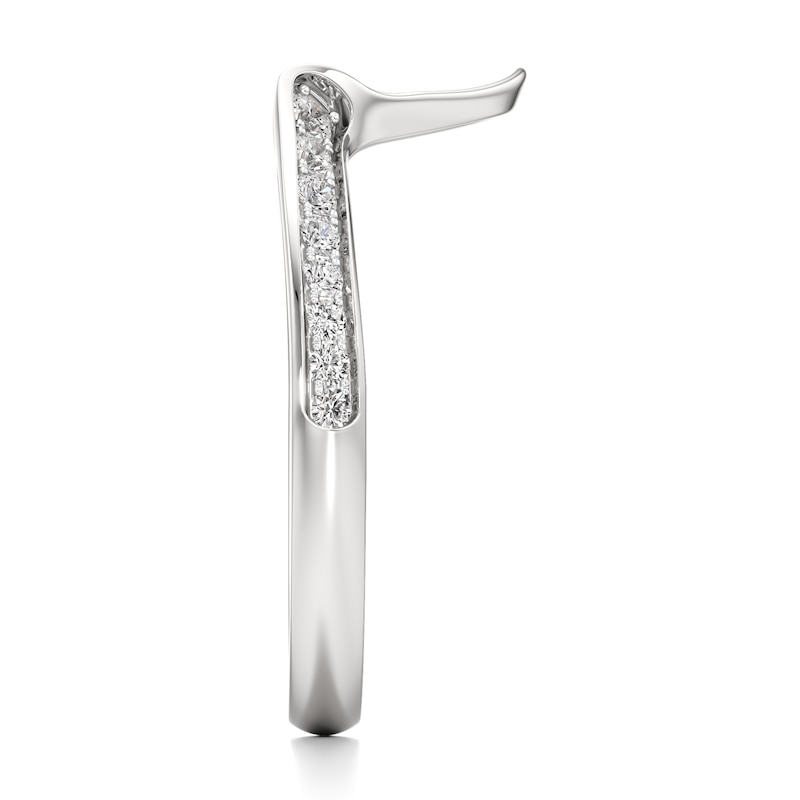 Main Image 3 of J'Lure Lab-Grown Diamond Contour Wedding Band 1/5 ct tw 18K White Gold