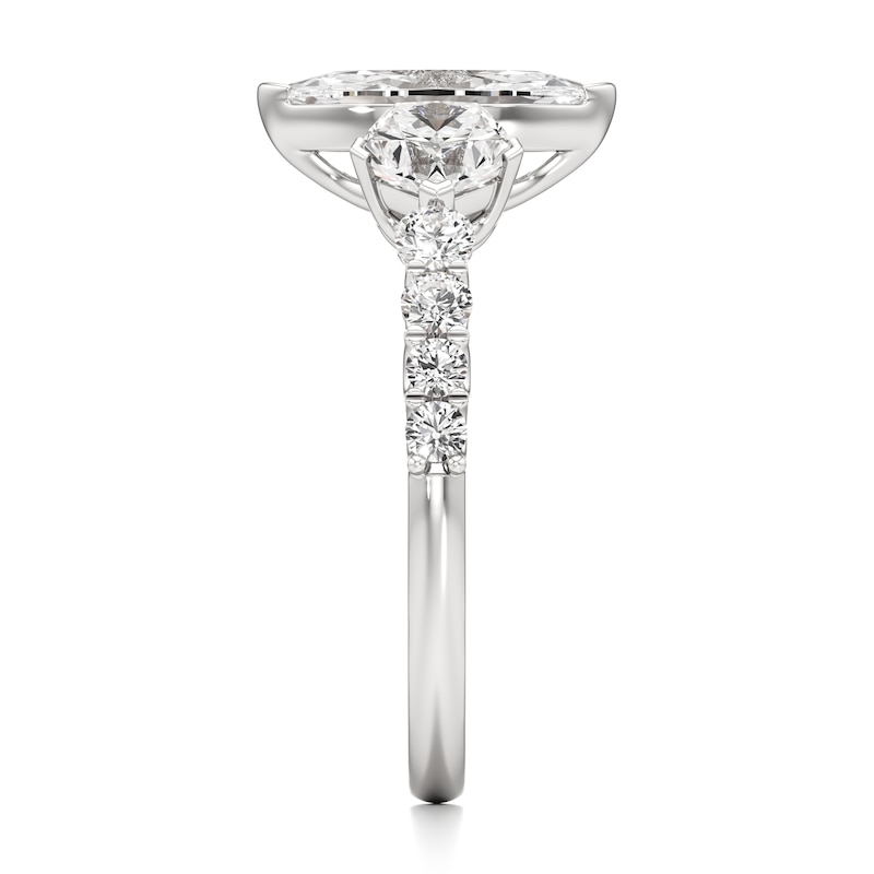 Main Image 3 of J'Lure Moval Old-Cut Lab-Created Diamond Engagement Ring 2 ct tw 18K White Gold