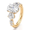 Thumbnail Image 4 of J'Lure Oval Step-Cut Lab-Grown Diamond Engagement Ring 4-3/4 ct tw 18K Yellow Gold
