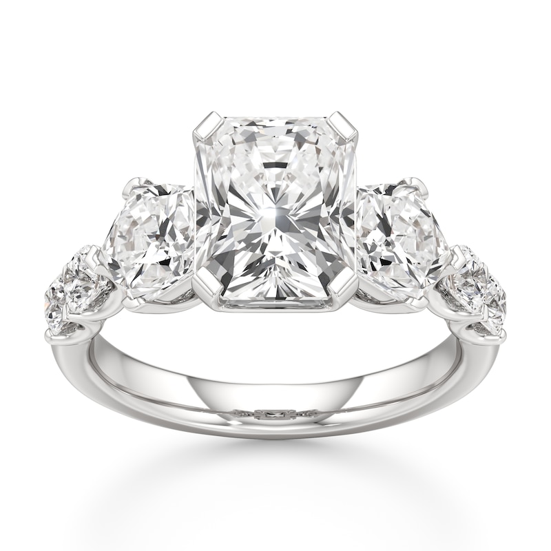 Main Image 1 of J'Lure Radiant Brilliant-Cut Lab-Grown Diamond Engagement Ring 4-3/4 ct tw 18K White Gold