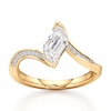 Thumbnail Image 1 of J'Lure Leaf Step-Cut Lab-Grown Diamond Bypass Engagement Ring 1-1/8 ct tw 18K Yellow Gold