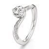 Thumbnail Image 4 of J'Lure Octagon Step-Cut Lab-Grown Diamond Bypass Engagement Ring 1 ct tw 18K White Gold