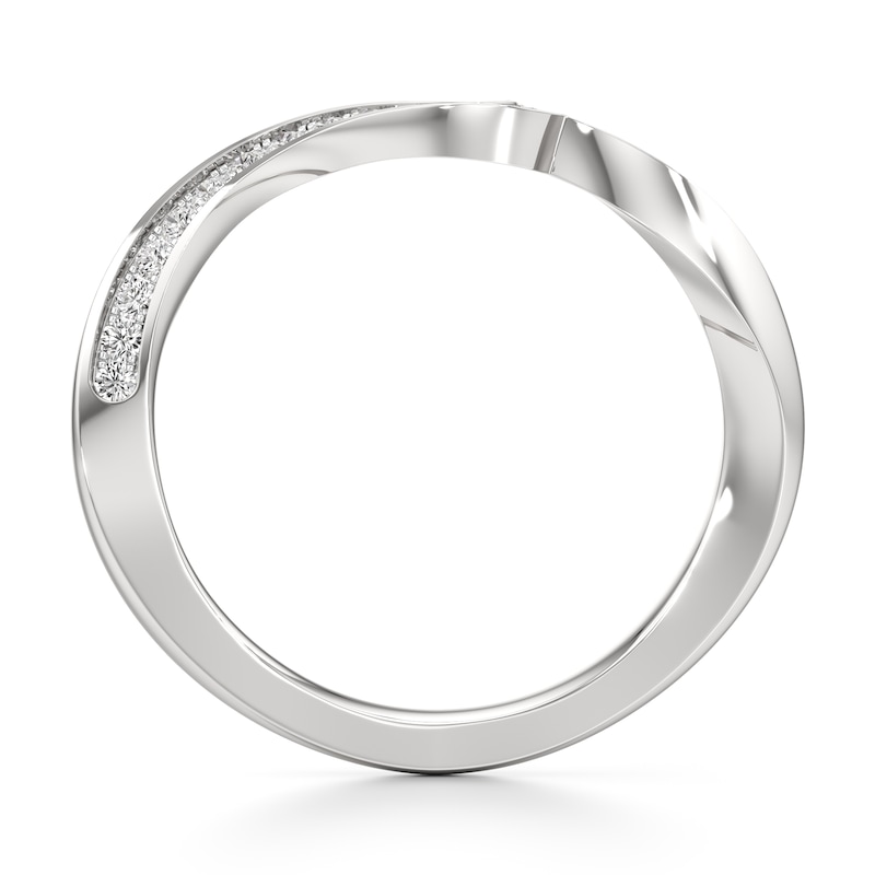 Main Image 2 of J'Lure Lab-Grown Diamond Contour Wedding Band 1/5 ct tw 18K White Gold