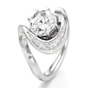 Thumbnail Image 4 of J'Lure Octagon Step-Cut Lab-Grown Diamond Engagement Ring 2 ct tw 18K White Gold