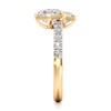 Thumbnail Image 3 of J'Lure Square-Emerald Step-Cut Two-Stone Lab-Grown Diamond Engagement Ring 1-7/8 ct tw 18K Yellow Gold
