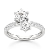 Thumbnail Image 1 of J'Lure Hexagon Step-Cut Two-Stone Lab-Grown Diamond Engagement Ring 1-3/4 ct tw 18K White Gold