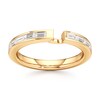 Thumbnail Image 1 of J'Lure Baguette-Cut Lab-Grown Diamond Contour Wedding Band 3/8 ct tw 18K Yellow Gold