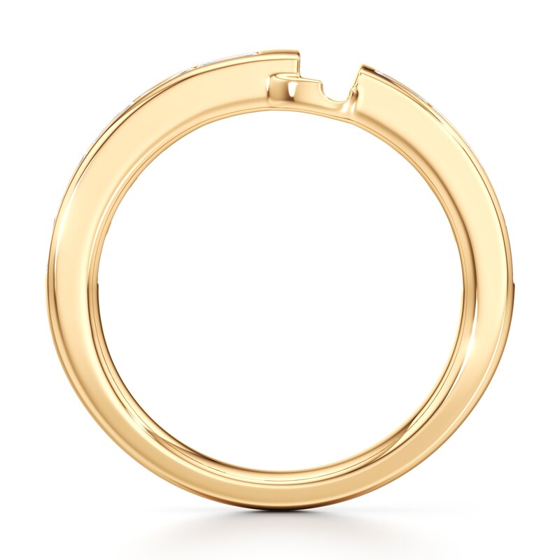 Main Image 2 of J'Lure Baguette-Cut Lab-Grown Diamond Contour Wedding Band 3/8 ct tw 18K Yellow Gold
