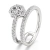 Thumbnail Image 4 of J'Lure Octagon Step-Cut Lab-Grown Diamond Spiral Engagement Ring 1-3/8 ct tw 18K White Gold