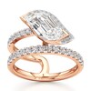 Thumbnail Image 1 of J'Lure Leaf Step-Cut Lab-Created Diamond Spiral Engagement Ring 2-1/2 ct tw 18K Rose Gold