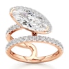 Thumbnail Image 1 of J'Lure Moval Old-Cut Lab-Grown Diamond Spiral Engagement Ring 2-5/8 ct tw 18K Rose Gold