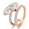 Thumbnail Image 4 of J'Lure Moval Old-Cut Lab-Grown Diamond Spiral Engagement Ring 2-5/8 ct tw 18K Rose Gold