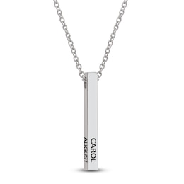 Engravable Stick Necklace Sterling Silver 20"