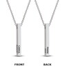 Thumbnail Image 3 of Engravable Stick Necklace Sterling Silver 20"