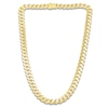 Thumbnail Image 1 of Cuban Curb Chain Necklace 9.5mm Semi-Solid 14K Yellow Gold 22"