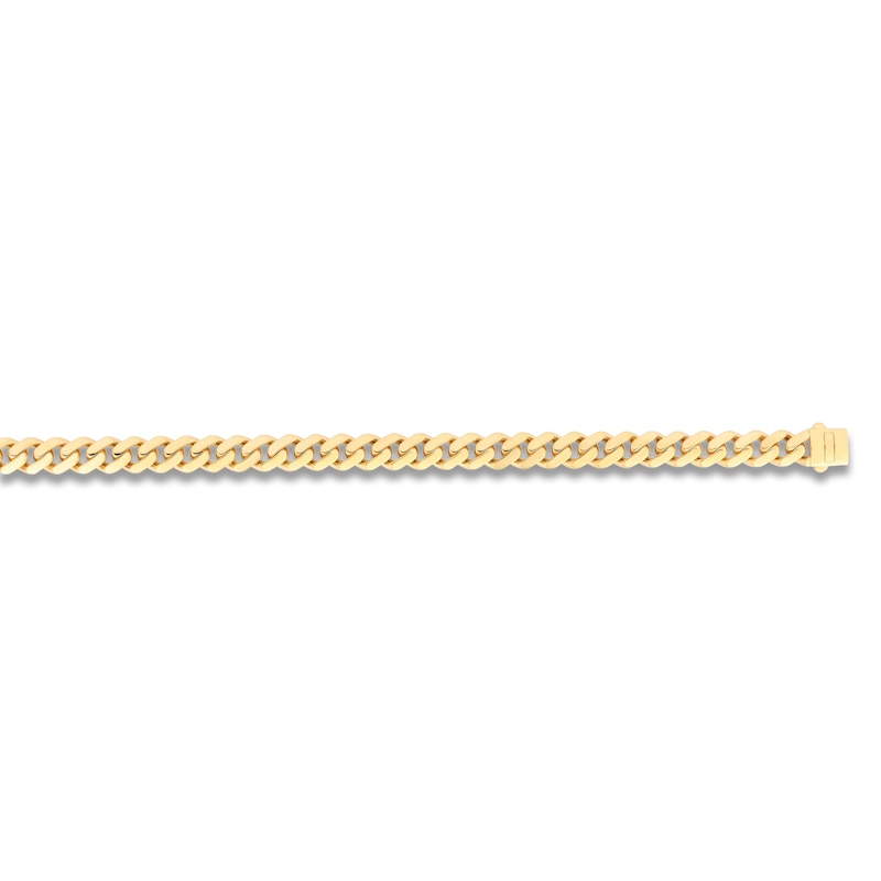 Main Image 4 of Cuban Curb Chain Necklace 9.5mm Semi-Solid 14K Yellow Gold 22"