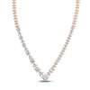 Thumbnail Image 1 of J'Lure Square Emerald Step-Cut, Half Moon Brilliant-Cut & Baguette-Cut Lab-Grown Diamond Necklace 8-3/8 ct tw 14K Rose Gold 19"