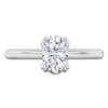 Thumbnail Image 3 of Certified Oval-Cut Diamond Solitaire Engagement Ring 1 ct tw Platinum (VS2/F)