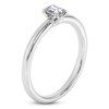 Thumbnail Image 2 of Certified Emerald-Cut Diamond Solitaire Engagement Ring 1/4 ct tw 18K White Gold (SI2/G)