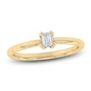 Thumbnail Image 1 of Certified Emerald-Cut Diamond Solitaire Engagement Ring 1/4 ct tw 18K Yellow Gold (SI2/G)
