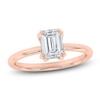 Thumbnail Image 1 of Certified Emerald-Cut Diamond Solitaire Engagement Ring 1-1/2 ct tw 14K Rose Gold (I1/I)