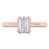 Thumbnail Image 3 of Certified Emerald-Cut Diamond Solitaire Engagement Ring 1-1/2 ct tw 14K Rose Gold (I1/I)