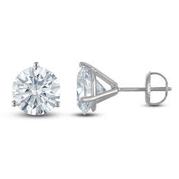 Round-Cut Lab-Grown Diamond Solitaire Stud Earrings 5 ct tw Platinum (VS2/F)