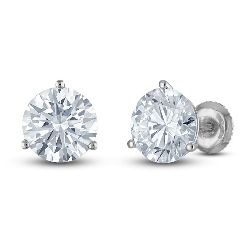 Main Image 2 of Round-Cut Lab-Grown Diamond Solitaire Stud Earrings 5 ct tw Platinum (VS2/F)